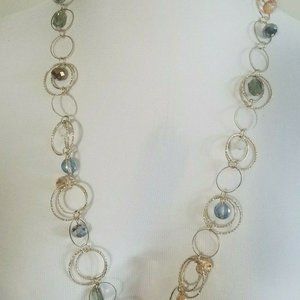 APT 9 36" Gold-Toned Necklace w/Iridescent Beads